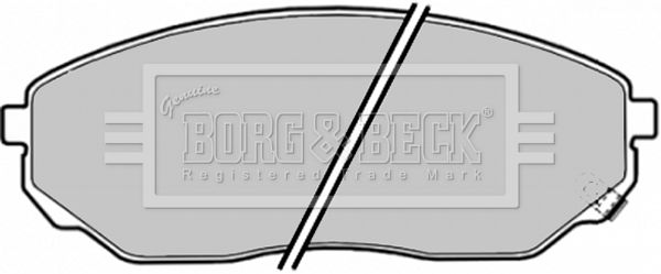 BORG & BECK Комплект тормозных колодок, дисковый тормоз BBP1874